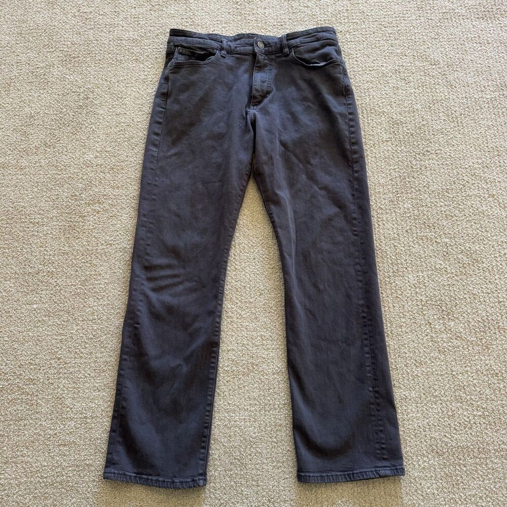DL1961 Vinn Casual Straight Jeans Mens 33x32 Charcoal Gray Stretch Denim